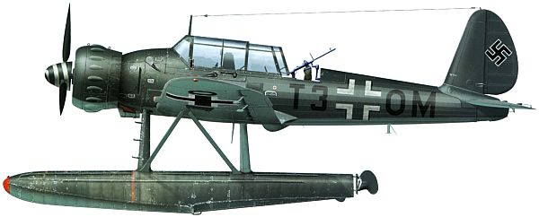 Камуфляжная окраска гидросамолета Arado Ar.196A-3 