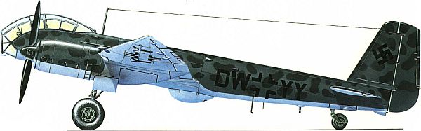 Камуфляжная окраска предсерийного Junkers Ju388L-0