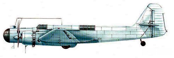 Схема окраски бомбардировщика Туполев ДБ-2
